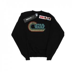 Star Wars Mens Retro Wave Logo Sweatshirt L zwart