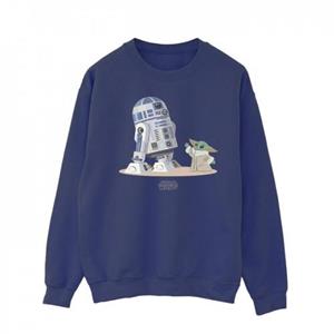 Star Wars Mens The Mandalorian R2D2 And Grogu Sweatshirt L wit
