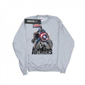 Marvel Heren Captain America Action Pose Sweatshirt L grijs