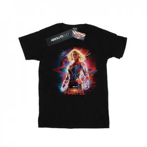 Marvel Girls Captain Marvel Poster katoenen T-shirt 12-13 zwart