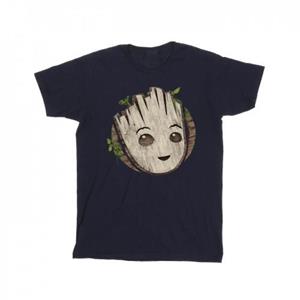 Marvel Girls I Am Groot katoenen T-shirt met houten hoofd 3-4 Years wit