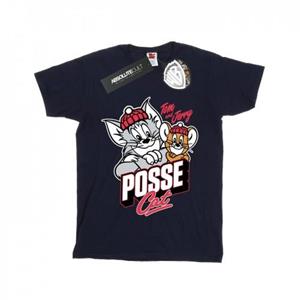 Tom And Jerry Tom en Jerry meisjes posse kat katoenen T-shirt 7-8 Years wit