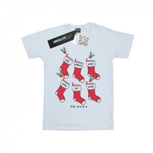 Friends Vrienden jongens kerst kousen T-shirt 9-11 Years wit