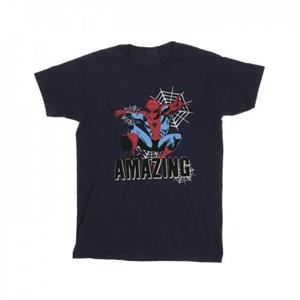 Marvel Boys Spider-Man geweldig T-shirt 5-6 Years wit
