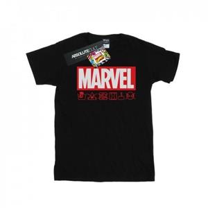 Marvel Boys Logo Wash Care T-shirt 12-13 wit