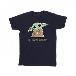Star Wars Boys The Mandalorian Grogu Snacks Meme T-Shirt 5-6 Years wit