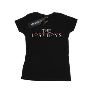 The Lost Boys dames/dames tekstlogo katoenen T-shirt L zwart
