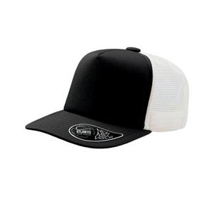 Atlantis Record Mid Visor 5 Panel Trucker Cap (Pak van 2) One Size zwart