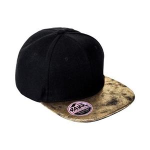 Result Headwear Resultaat Hoofddeksels Unisex Bronx Glitter Flat Peak Snapback Cap voor volwassenen One Size goud/zwart