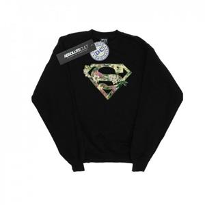 DC Comics Supergirl-sweatshirt met bloemenschild voor meisjes 9-11 Years wit
