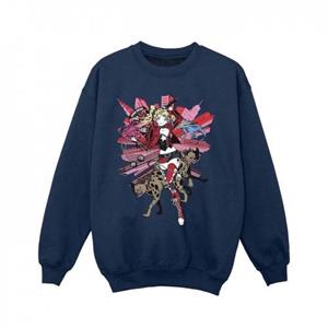 DC Comics meisjes Harley Quinn hyena's sweatshirt 5-6 Years wit