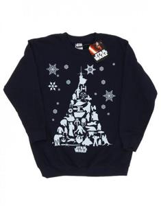 Star Wars jongens kerstboom Sweatshirt 12-13 marineblauwe kleur
