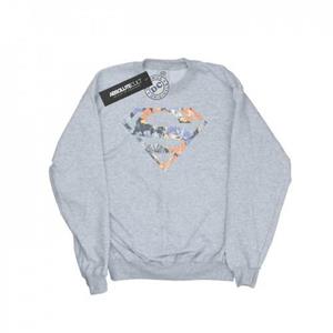 DC Comics jongens Superman bloemenlogo 2 sweatshirt 12-13 zwart