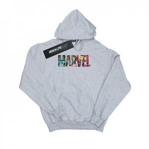 Marvel Comics jongens logo karakter infill hoodie 5-6 Years wit