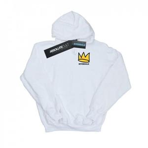 Riverdale Heren hoodie met kroonborstprint L wit