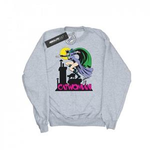 DC Comics Heren Catwoman tekstlogo sweatshirt XL grijs