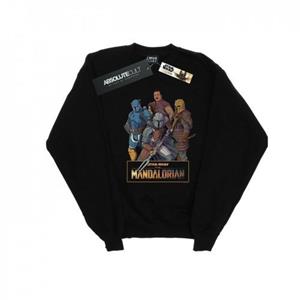 Star Wars heren het Mandalorian karakter collage sweatshirt M wit