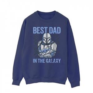 Star Wars Heren Mandalorian Beste Papa Galaxy Sweatshirt L wit