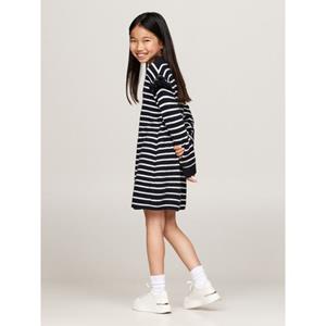 Tommy Hilfiger Gebreide jurk RUFFLE SKATER DRESS LS Baby tot 2 jaar, met streepmotief
