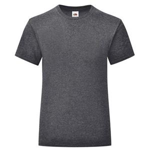 Fruit of the Loom meisjes iconisch T-shirt 12-13 donkergrijze kleur