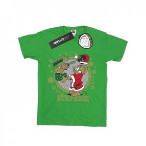 Tom And Jerry Girls Christmas Surprise Cotton T-Shirt 5-6 Years wit