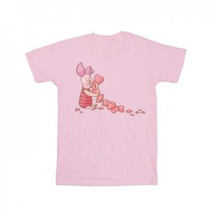 Disney meisjes Winnie de Poeh Knorretje Hartenketen katoenen T-shirt 7-8 Years wit