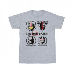 Pertemba FR - Apparel Star Wars: Bad Batch Girls Clone Force 99 katoenen T-shirt 5-6 Years wit