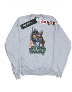 Star Wars jongens Boba Fett Fired Up Sweatshirt 9-11 Years wit