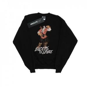 Disney Boys Belle en het beest Gaston biceps om sweatshirt te sparen 12-13 wit