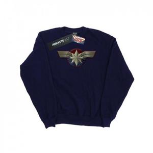 Marvel Boys Captain Marvel borstembleem sweatshirt 7-8 Years wit