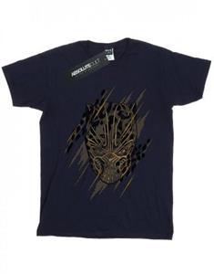 Marvel jongens Black Panther gouden hoofd T-shirt 12-13 wit