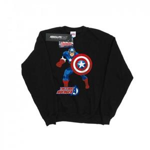 Marvel Girls Captain America The First Avenger Sweatshirt 12-13 grijs