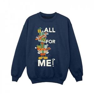 Disney Girls Mickey Mouse presenteert All For Me Sweatshirt 12-13 zwart