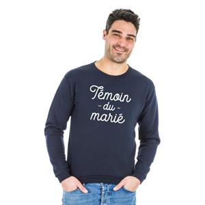 Les Éphémères Herensweater - GETUIGE VAN DE BRUIDEGOM 2 XS marineblauwe kleur