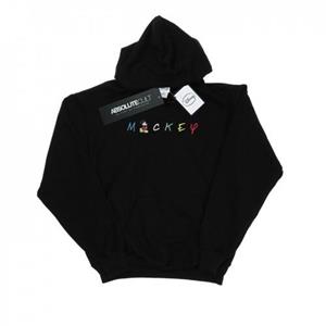 Disney Heren Mickey Mouse formulering logo hoodie L zwart