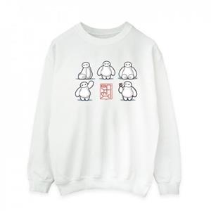 Disney heren Big Hero 6 Baymax veel poses sweatshirt L wit