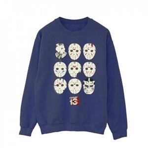 Friday The 13th Vrijdag de 13e Jason Masks herensweater L wit