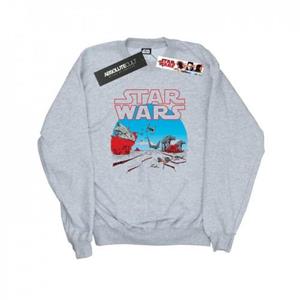 Star Wars Mens The Last Jedi Action Scene Sweatshirt L grijs