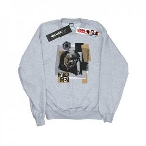 Star Wars Mens The Last Jedi Kylo Ren Patchwork Sweatshirt L grijs