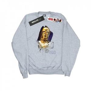 Star Wars Mens The Last Jedi C-3PO Brushed Sweatshirt L grijs