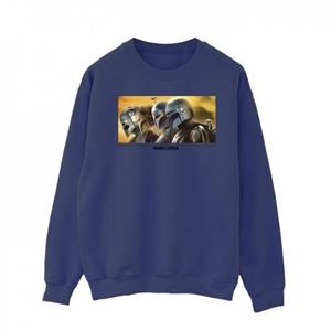 Star Wars Heren The Mandalorian Painted Group Sweatshirt L wit