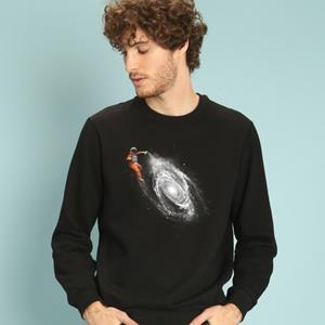 Le Roi du Tshirt Heren sweatshirt - RUIMTE ART XS zwart
