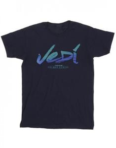 Star Wars jongens Obi-Wan Kenobi Jedi geschilderd lettertype T-shirt 3-4 Years wit
