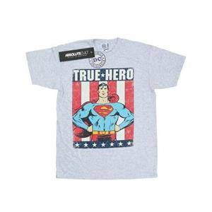 DC Comics jongens Superman True Hero T-shirt 12-13 grijs