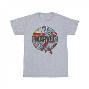 Marvel Boys Comics karakter cirkel T-shirt 9-11 Years wit