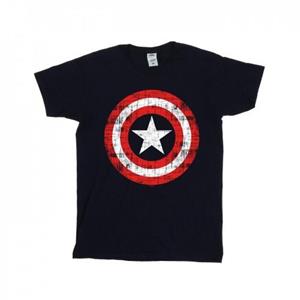 Marvel Boys Avengers Captain America gekrast schild T-shirt 12-13 marineblauwe kleur