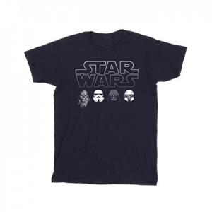 Star Wars Boys Character Heads T-Shirt 5-6 Years wit