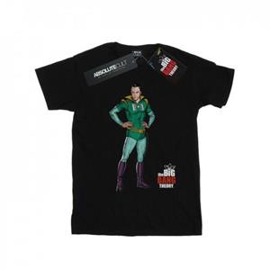 The Big Bang Theory Het Big Bang Theory jongens Sheldon superheld T-shirt 12-13 wit