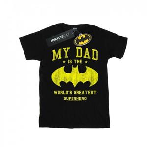 DC Comics Boys Batman Mijn vader is een superheld T-shirt 9-11 Years wit