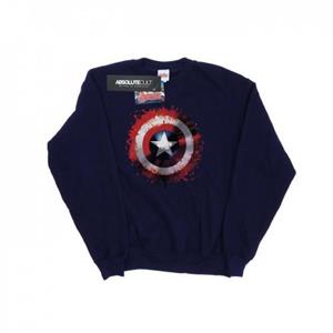 Marvel Girls Avengers Captain America Art Shield-sweatshirt 12-13 marineblauwe kleur